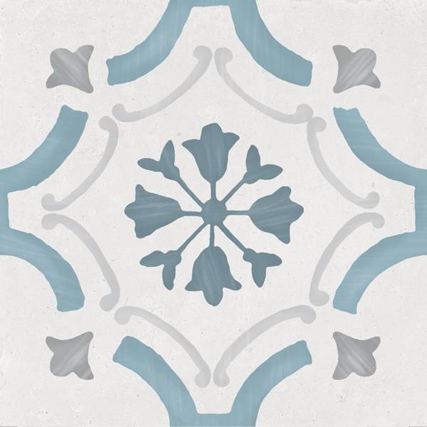 Гранит керамический 36158 SIROCCO BLUE ORNATE 22,3х22,3х0,9 см