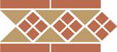 Бордюр керамический Border LISBON-1 with 1 strip (Tr.03, Dots 04, Strips 04) 28х15 см