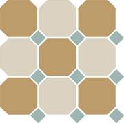 Гранит керамический 4403+16 OCT13-A Yellow 03 White 16 OCTAGON/Turquoise 13 Dots 30x30 см