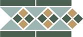 Бордюр керамический Border LISBON with 1 strip (Tr.13, Dots 18+03, Strips 18) 28х15 см