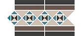 Бордюр керамический Border PARIS Stand.(Tr.1/2 01, Tr.1/4 11+14+16, Strip 14+29) 28х17,3 см