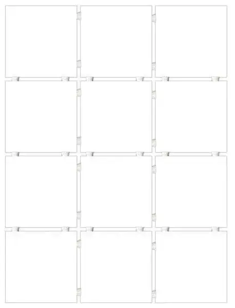 Керамогранит Kerama Marazzi Конфетти Белый Блестящий Полотно из 12 Частей 1146H 29.8x39.8