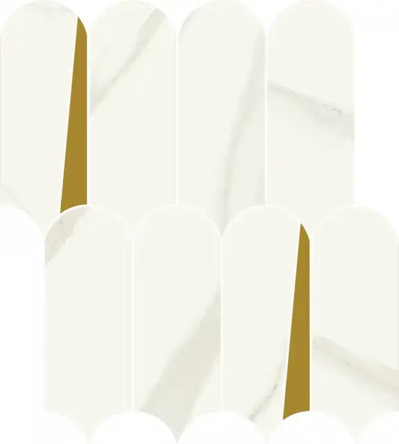 Italon Настенная плитка Metropolis Мозаика Calacatta Elegant 32.5x36.1 глазурованный матовый
