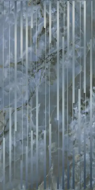 Декор Сен-Тропе синий глянцевый обрезной 60x119,5x0,9