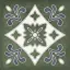 Керамическая плитка Смальта декор 3 зелёный / Плитка Smalto décor 3 verde 15*15