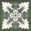 Керамическая плитка Смальта декор 1 зелёный / Плитка Smalto décor 1 verde 15*15