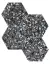 DURSTONE SIX Terazzo Керамогранит Black 23x27 глазурованный матовый