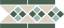 Бордюр керамический Border LISBON with 1 strip (Tr.16, Dots 13+18, Strips 18) 28х15 см