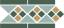 Бордюр керамический Border LISBON with 1 strip (Tr.13, Dots 18+03, Strips 18) 28х15 см