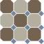 Гранит керамический 4429+01 OCT11-B Coffe Brown 29 Beige 01 OCTAGON/Blue Cobalt 11 Dots 30x30 см